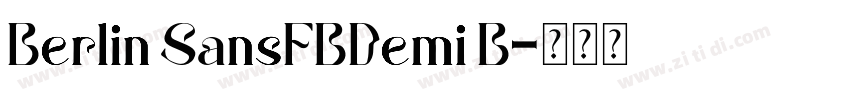 Berlin SansFBDemi B字体转换